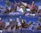 3 Wishes Fabric Christmas Let us Adore Him Nativity Stripe 100% Cotton Price per Yard